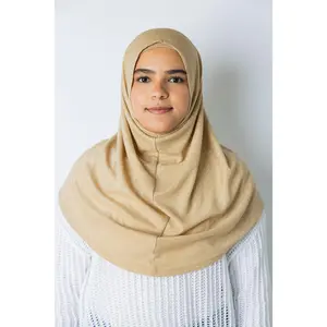 Two Piece Shimmer Jersey Hijab - Gold