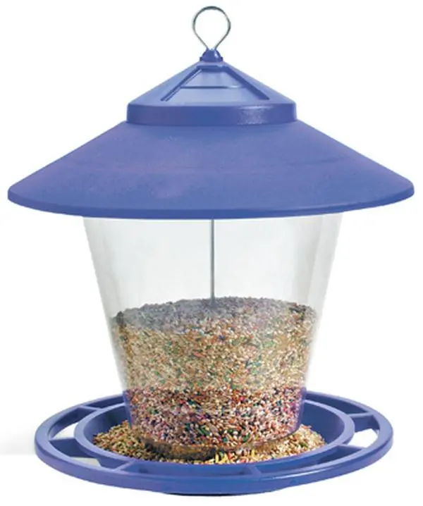 212 MAIN NA6231 Granary-Shape Hopper Bird Feeder, Bird Feeding Station with Swivel Top, Assorted Colors, Easy-Filling Seed Storage Pet Supply, 10x10x11 In