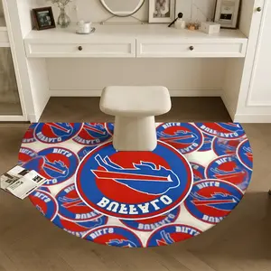 Buffalo Bills Theme Area Rug with Plush Surface and Non-Slip Backing, Digital Print Nfl Team Logo for Fans, Bath Mat and Home Decor