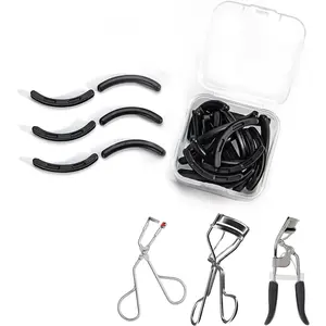 24-Pack Universal Eyelash Curler Refill Pads - Silicone Replacement Cushions