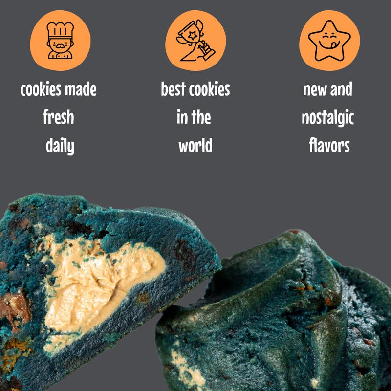 Fat and Weird Cookie - 9 or 18 Pack Sampler of Lil Weirdo Stuffed Cookies Gift Box