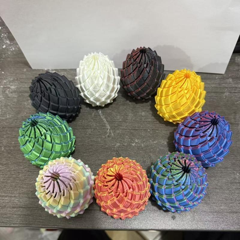 2pcs Dragon Egg Rotating Suitable for, 3D Printing Fidget Sensory with Dragon Egg Capsules, Collectible Decompression Gadgets for and Aid