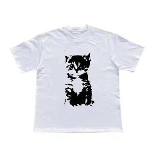 Cringe Emo Shirts, Cute Cat T-Shirt, Retro Funny Vintage Tee, Unisex Meme Cringe Funny Dumb Shirt, Cat Meme T-Shirt, Funny Cute Cat Shirt, funny shirts for women, Womenswear Cotton Top Streetwear Tshirt