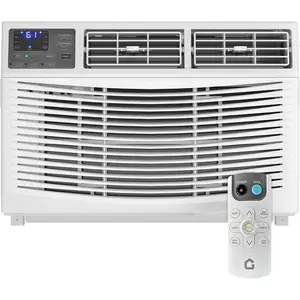 10000 BTU Window Air Conditioner Unit with Remote Control, Cools Rooms Up to 450 Sq ft, 3 Cooling & Fan Speeds Quiet Operation, Digital Display, Easy Install Kit, for Bedroom, Office
