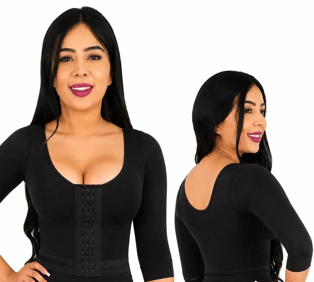 Women's Shapewear Top - Sleeved Bra (Style 8003LSPM), Womenswear for Everyday Wear