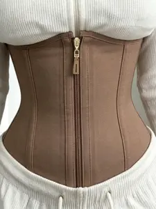 1 Count Women Solid Breathable Mesh Waist Cincher Shapewear Belts, Fajas, Zipper Front Tummy Sports Corset, Comfort Tight Waist Trainer, Premium Support Shapewear Girdle, Sculpting Shaping Belt Ideal For Everyday & Workout Use, Front Closure Shapewear