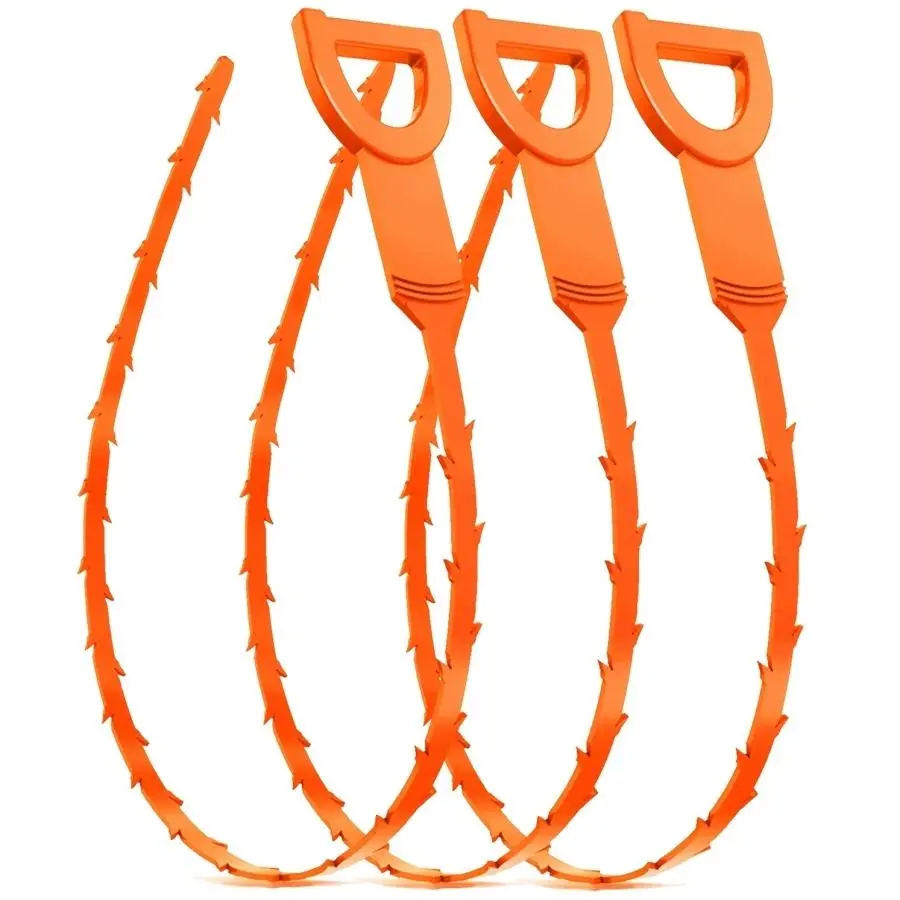6pcs Drain Clog Removers, Hair Clog Plastic Removal Tapes, Professional Cleaning Tools For Sinking Pipes