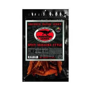 Spicy Sriracha Bacon Jerky - Authentic Spicy Bacon Flavor with Sizzling Heat, Ideal for Snacking and Flavoring Lifestyle