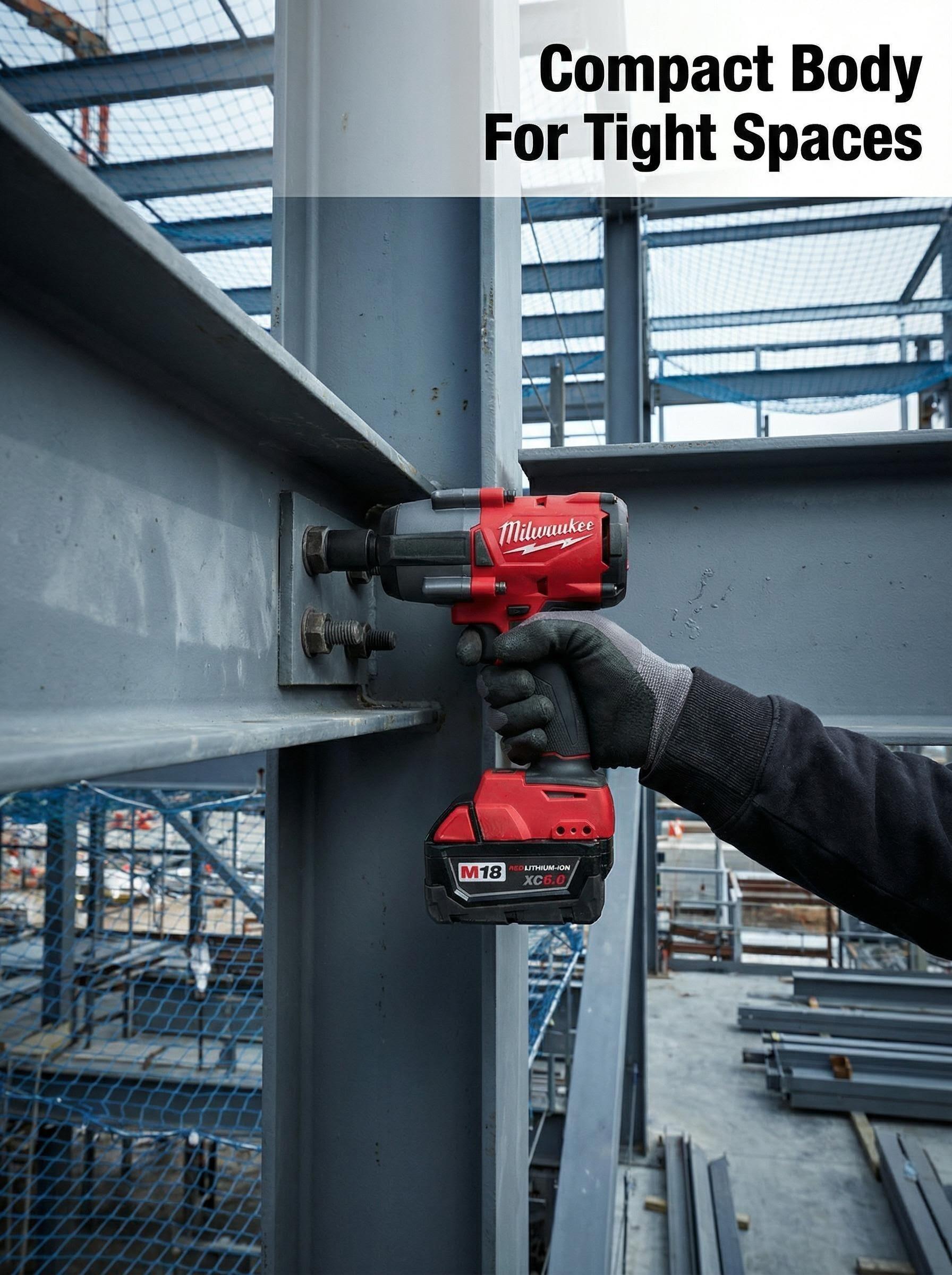 Milwaukee M18 FMTIWF12 18V 1/2-In Impact Wrench 1000Nm Heavy Duty Use