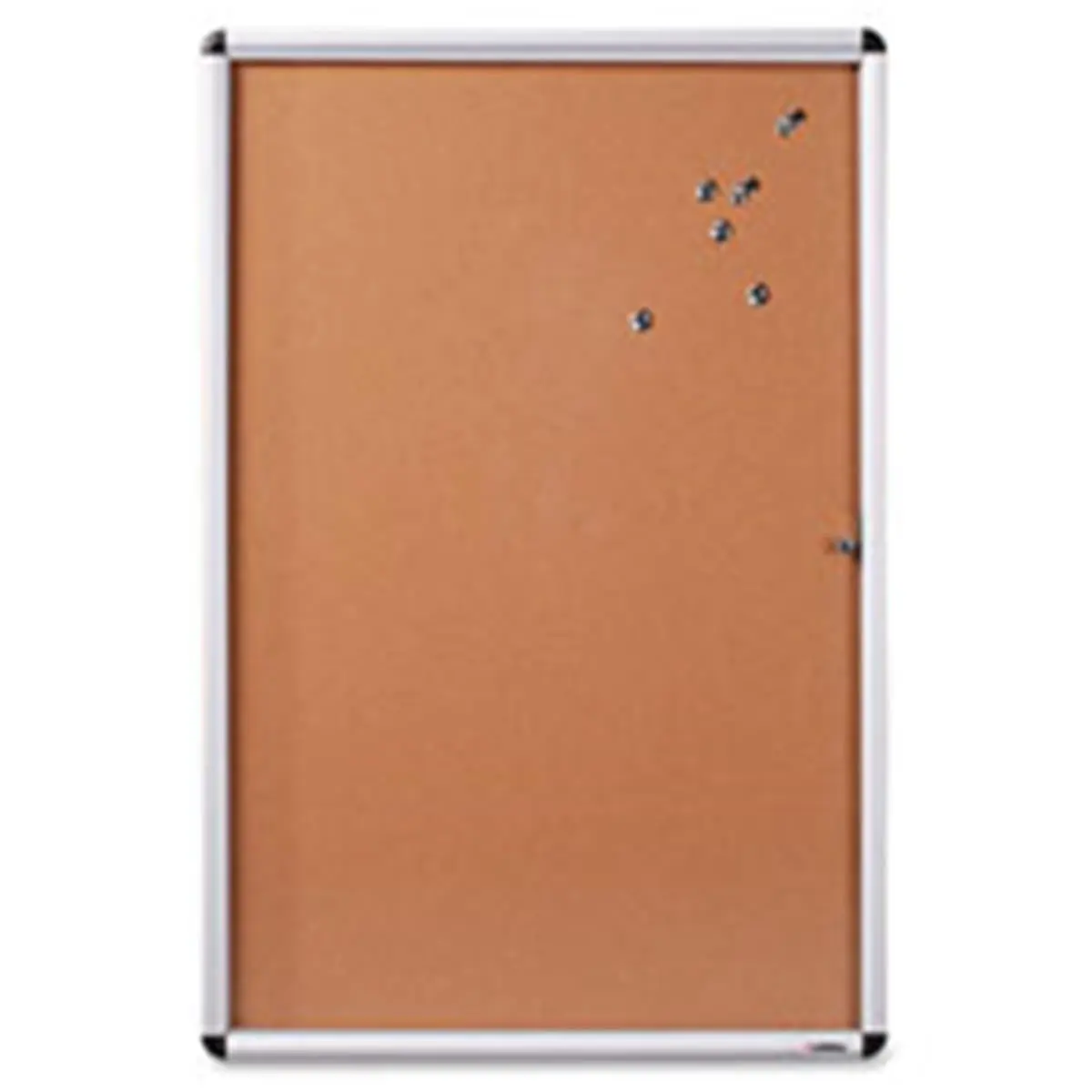 212 MAIN Indoor Durable Enclosed Cork Bulletin Board - 24 in. x 36 in. Natural AM Aluminum Frame, Self-Healing Cork Surface, Locking Door, Fits Any Decor