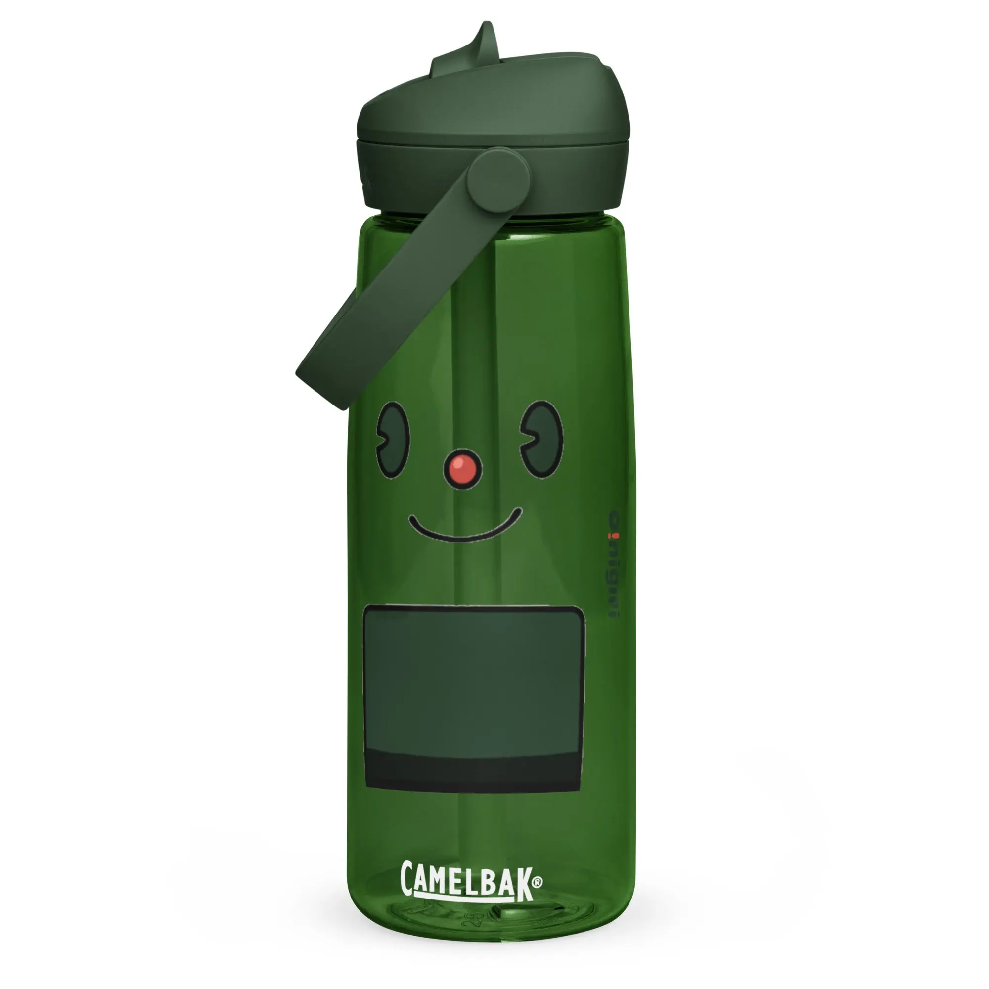 Flip straw water bottle