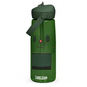 Flip straw water bottle