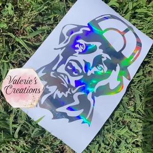 Dog with Backwards Hat 6x9 Truck Decal