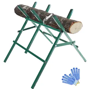 Kapler Pro Log Sawhorse - 260LB Heavy-Duty Sawbuck with Sawtooth Grip - All-Terrain Firewood Processing for Homeowners & DIY Woodworkers