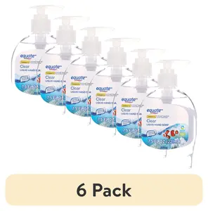 Equate Clear Liquid Hand Soap 7.5 Fl Oz 6 Pack Gentle Effective Clean Free From Parabens Triclosan Phthalates Light Scent Fresh Feel