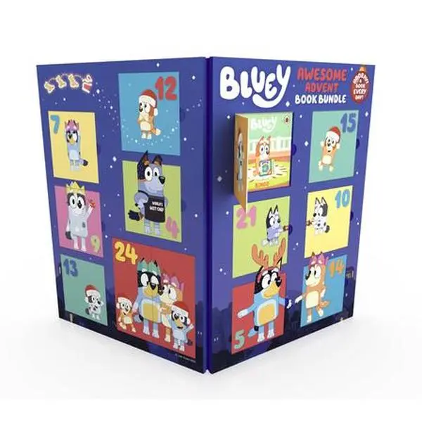 Bluey Interactive English Advent Calendar Book Bundle - 1.75 lbs, 16.5" h x 12" l x 0.6" w, Animated Series Christmas Stories, Penguin Young Readers Licensed Paperback (Children's Literature & Art)