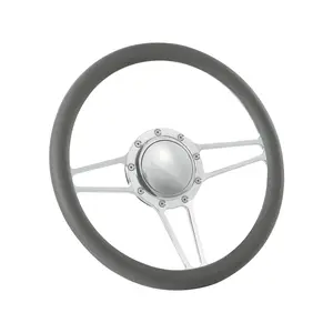 Flashpower 14" Billet Steering Wheels Black Half Wrap Dodge Challenger Charger Daytona