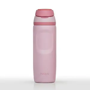 NOOVA 26oz Insulated Stainless Steel Water Bottle - Portable, Non-Toxic Tumbler with Straw Lid, Loop, Leak-Resistant Easy-Sip Design for School, Gym, Beach, Coffee Use