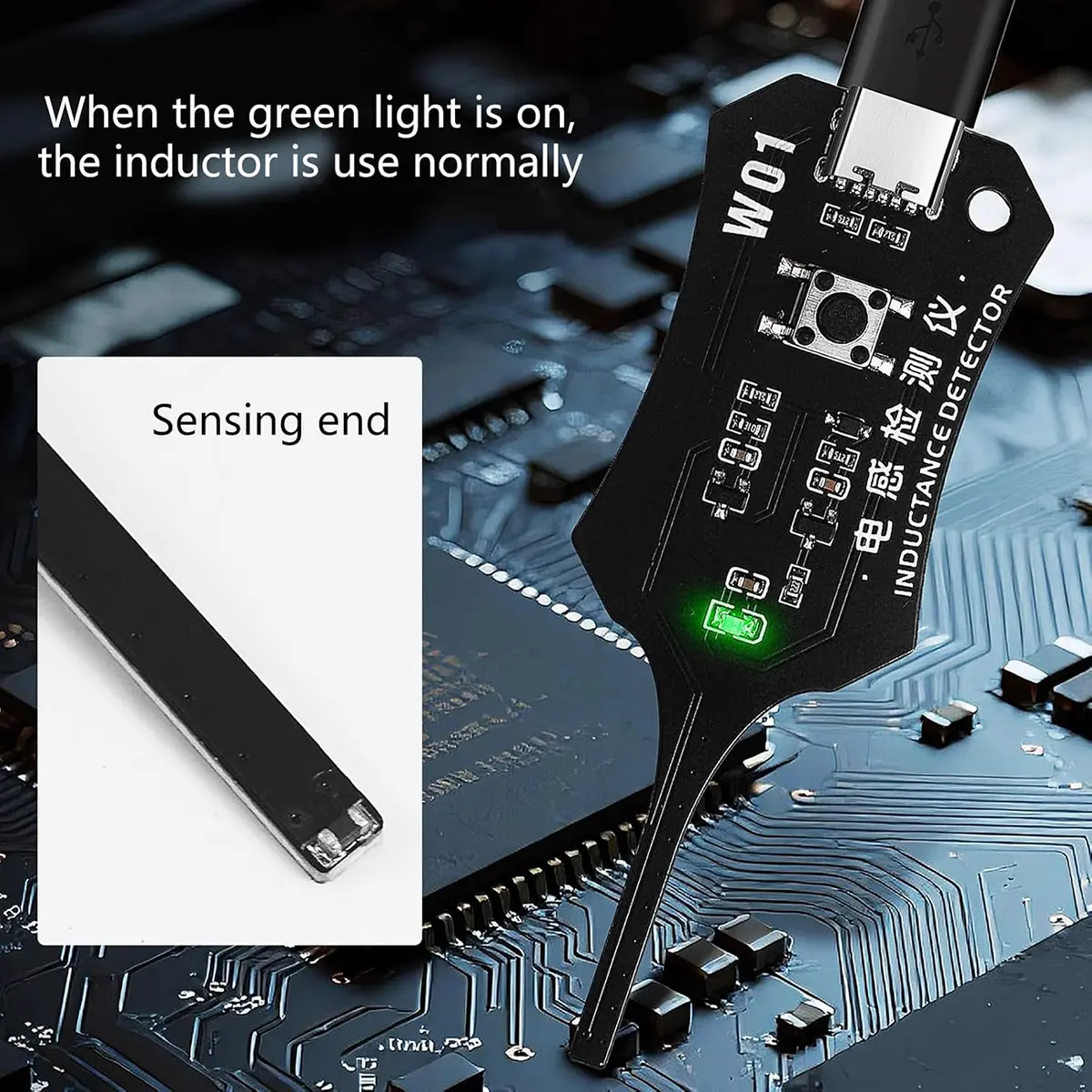 Fathers Day Gifts Electromagnetic Induction Inductor Tester - Quickly Check Motherboard Inductor Health, Portable & Accurate Diagnostic Tool Fathersdaygift