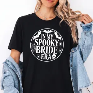 Spooky Bride Era T-Shirt: Halloween Bachelorette Party, Gothic Bridal Shower Sweatshirt Classic