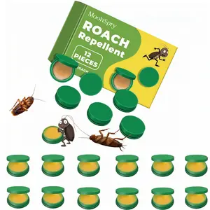 Professional Roach Killer Bait Stations (12-48 Pcs) – Powerful Indoor Gel & Traps for Full Nest Elimination | Kitchen Pest Control Formula & Moon Spray | Safe Home Cockroach Repeller [Best Value: 4-Box Full Treatment Bundle] and Repellent Set