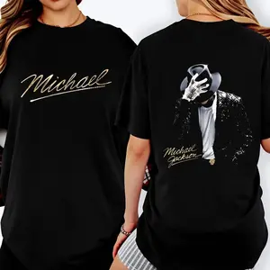 100 Percent Cotton Casual Streetwear Style T-Shirt Michael Jackson Dance Pose And Signature Design Summer Wear Gift For Music Fans And Fashion Lovers #   Michael Jackson #   Jaafar Jackson #   biopic #   music legend WTA