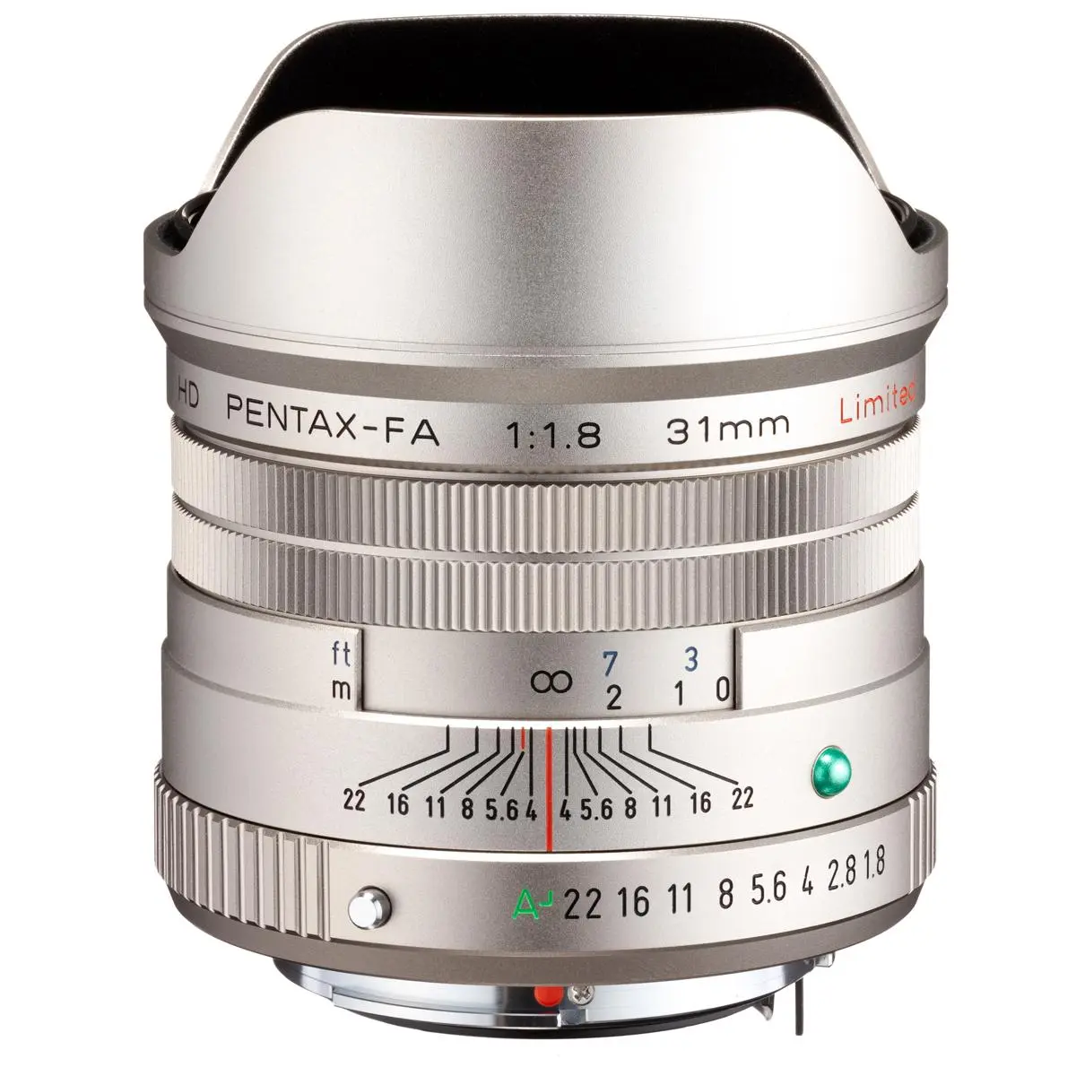 Pentax HD 31mmF1.8 Limited Silver Limited Lens Wide-Angle Prime Lens [F1.8 Large Aperture Lens] [High-Performance HD Coating] [SP Coating] [Round-Shaped Diaphragm] [Machined Aluminum Body ]