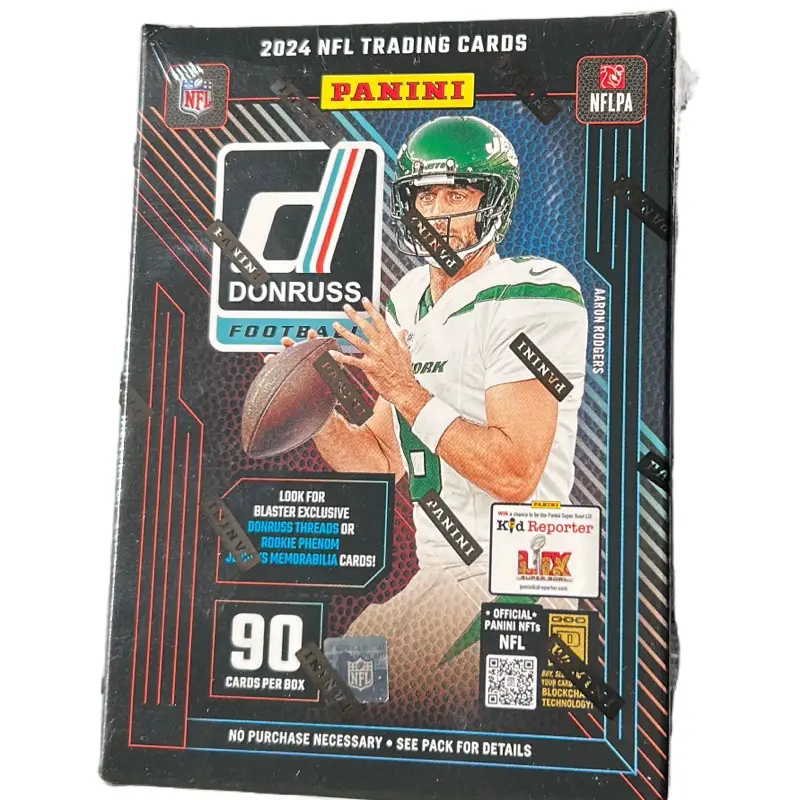 2024 Donruss football, 1 blaster pack. (Ripped open on our live stream and then Shipped) Please Read product description. box card