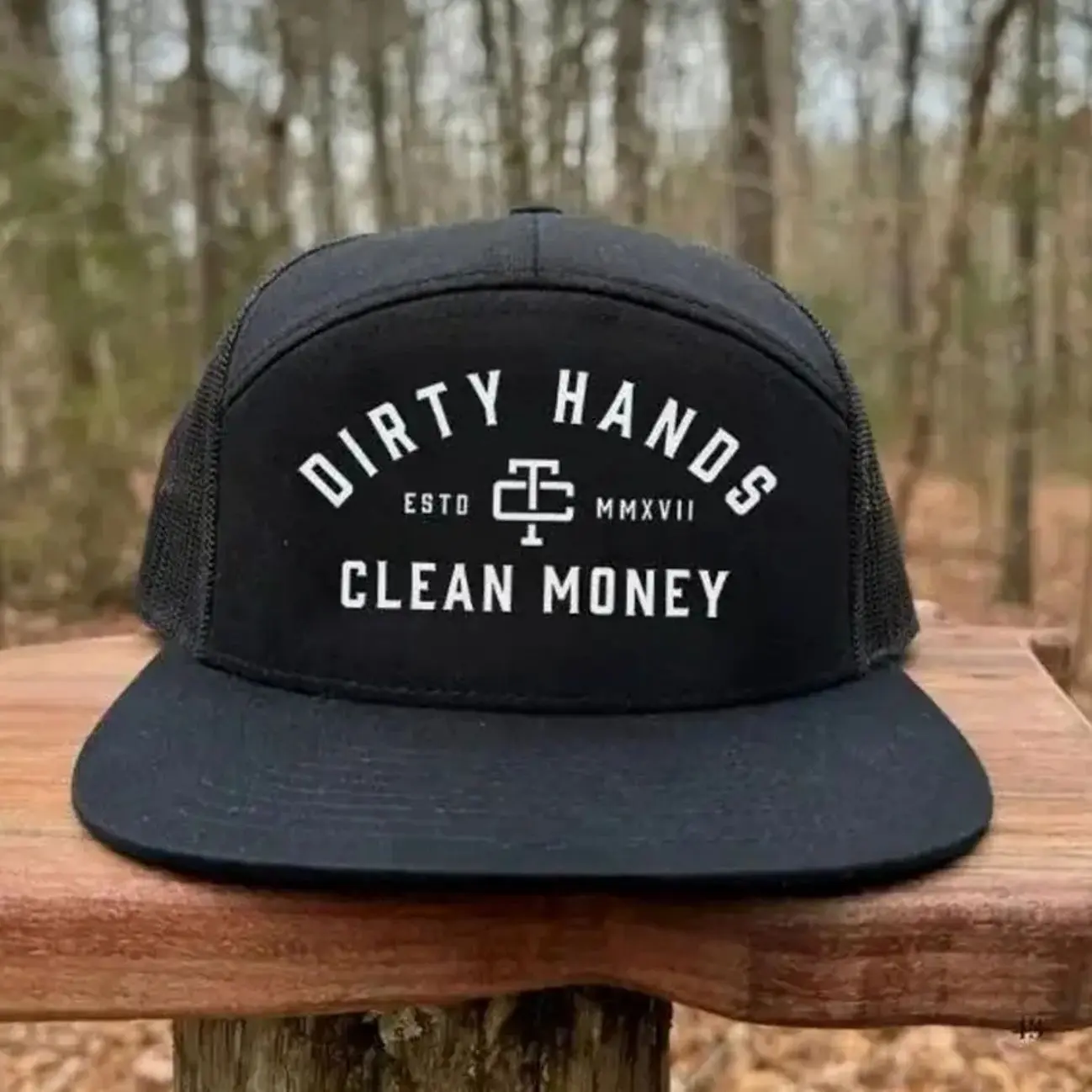 Dirty Hands Clean Money Trucker Hat | Funny Blue Collar Mesh Snapback, Construction Gift For Him, Gift For Her and Partying Vintage Gift For Him and Adjustable Fit for Men and Women