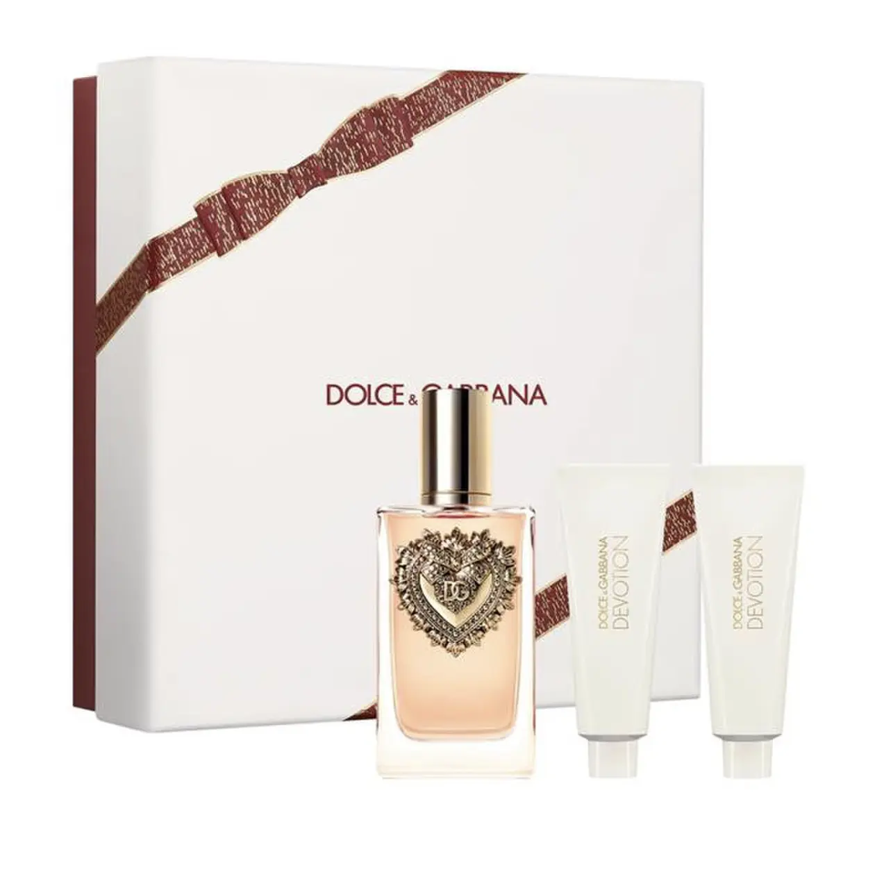 DOLCE & GABBANA Devotion 3-Piece Gift Set for Women, Alluring Citrus Floral Scent with Vanilla Notes, 100mL EDP, 3 Pieces