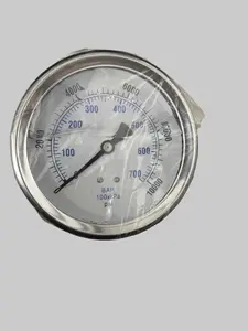 Premium Liquid-Filled Pressure Gauge – 10,000 PSI, 1/2" Bottom Mount (Part # 1002G10K)