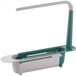1PCS Retractable Sink Shelf - Adjustable-Length Sink Organizer & Expandable Kitchen Towel Rack, Rustproof Expandable Sink Counter Storage.