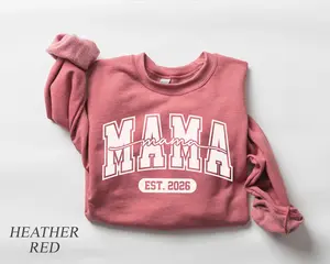 Pregnancy Announcement Sweatshirt, Baby Reveal 2026, Mama EST. 2026 Crewneck, Pregnant Shirt, Mom Tee, Mother To Be Sweatshirt