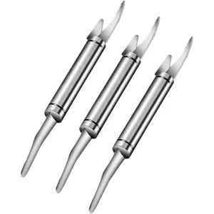 3PC Shrimp Deveiner Tool Stainless Steel Shrimp Deveining Tool Efficient Shrimp Peeler and Deveiner Tool Portable Shrimp Cleaner Shrimp Knife for Easy Shrimp Deveining Shrimp Cleaning Tool Kitchen Utensils