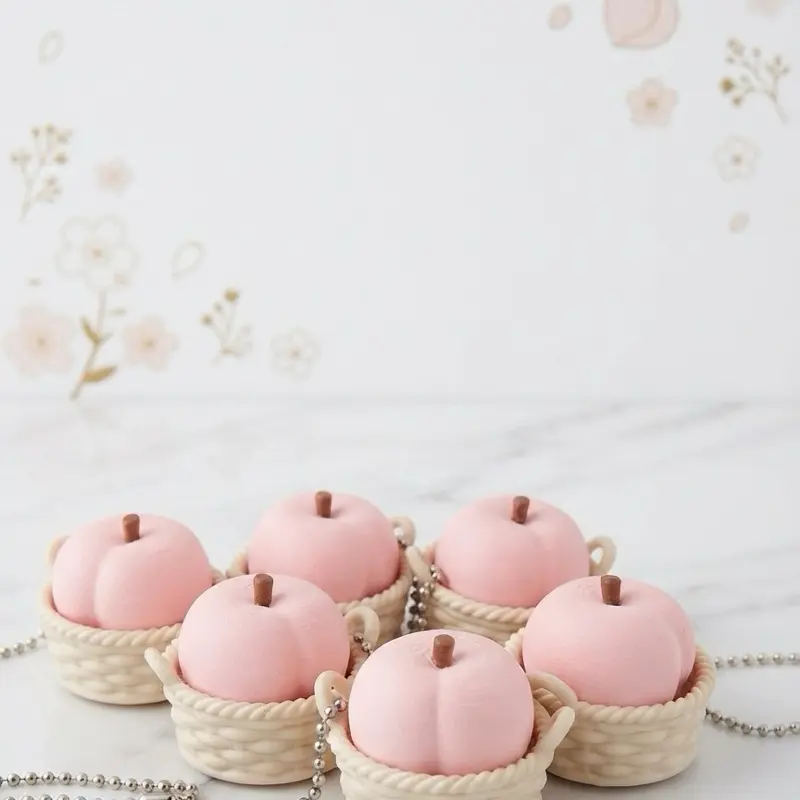 Peach keychain