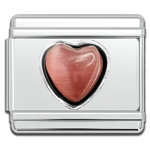 Pink Cat's Eye Heart