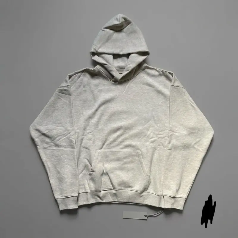 Oversized Light Oat Boxy Fit SS22 unisex streetwear pullover kangaroo pocket hoodie for men and women