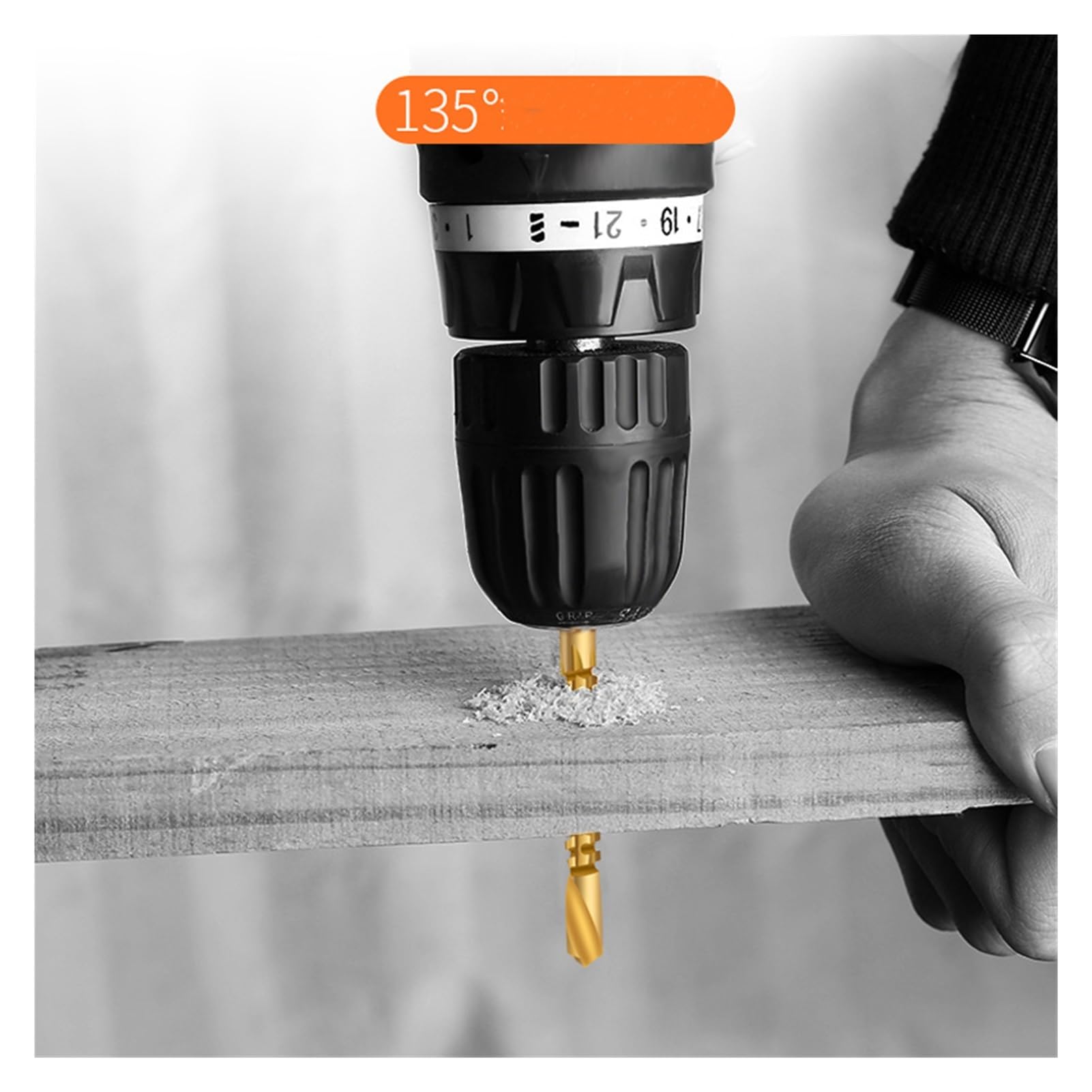 6pcs Drill Bits 3-8mm Serrated Side Cutting Drill Bit Impact Titanium Coated Hss Twist Titanium Hss Set Woodworking Tools