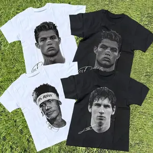 Vintage Graphic Football Legend T-Shirt - Unisex Oversized Cotton Tee, Casual Short Sleeve Streetwear Top 4GZ