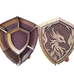 Dice Shield Pheonix and Crest design. Dice holding with dice tray for rolls DND and other dice games dnd rpg
