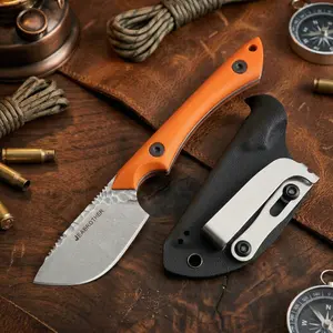 JEABROTHER Versatile Fixed Blade Knife,DC53 Steel, G10 Handle, Kydex Sheath for EDC Outdoor Camping, Survival,Fishing and Hunting Knives