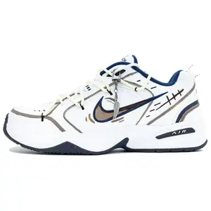 Nike Air Monarch 4 Customized Sneakers with Hand-Painted Wings Design in White and Blue for Men and Women Trending Shoes, House White Official Shoes to Get / Maison Mihara