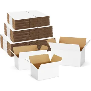 45 Pack Assorted Size Shipping Boxes 8x6x4 9x6x4 10x7x5 Small Shipping Box Mailers White Corrugated Cardboard Boxes for Small Business Packing Mailing