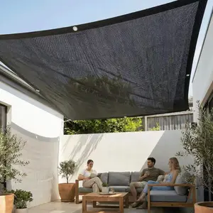 Black mesh sunshade net, with dimensions of 10×13 feet, made of high-strength sunshade fabric and equipped with edge fastening devices, is suitable for garden patios, barns, chicken coops, greenhouses and outdoor areas for plants. shade cloth