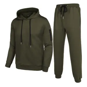 Men's Tracksuit Hoodie Set Hooded Athletic Sweatsuits Casual Running Jogging Sport Suit Sets Long Sleeve Sportswear Menswear