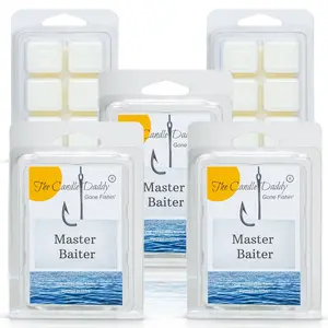 5 Pack - The Candle Daddy's Gone Fishin' - Master Baiter - Coconut Hand Lotion Scented Melt- Maximum Scent Wax Cubes/Melts - 2 Ounces x 5 Packs = 10 Ounces