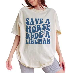 Ride A Lineman Shirt, Line Wife Tee, Spoiled Wife Graphic Printed Tee, Wifey Unhinged Shirt, Lineman's Girlfriend T-shirt, Wife Life Comfy Fabric Graphic Tee, Women's Top, Womenswear, Cotton Fabric Relaxed Tee