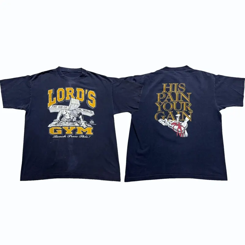 Vintage 1990s Lord's Gym Graphic Living Epistles T-Shirt, Jesus Tee, 90s Streetwear, His Pain Your Gain, Christian