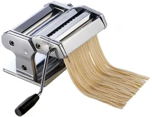 Stainless Steel Pasta Maker with Detachable Cutter 7"