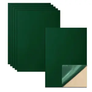 6 count Self Adhesive Felt Sheets, Dark Green Felt Sheet with Adhesive Backing, 8 x 12 Inch Felts Fabric Peel and Stick Felts Liners for Arts Crafts Drawer  Box(A4 Size)